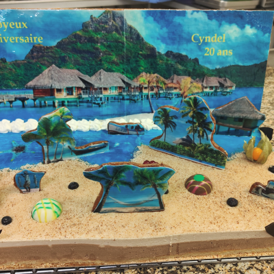 Bavarois choco banane 20 24 parts theme des iles