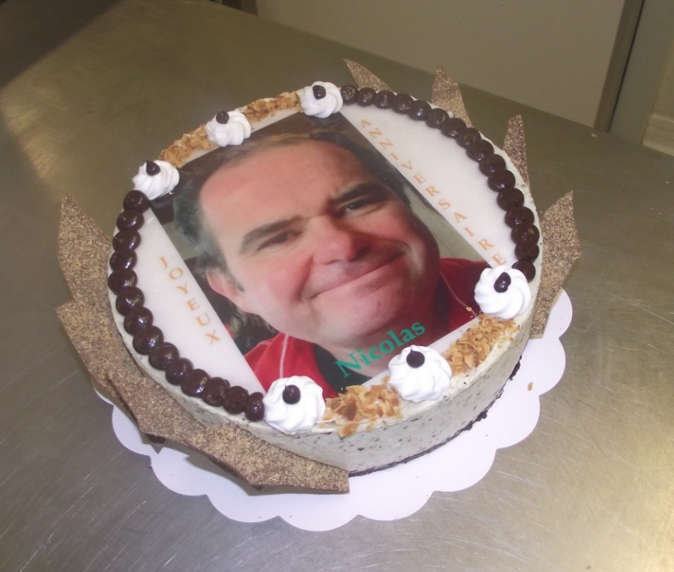 bavarois menthe-choco 6-8 parts avec photo famille