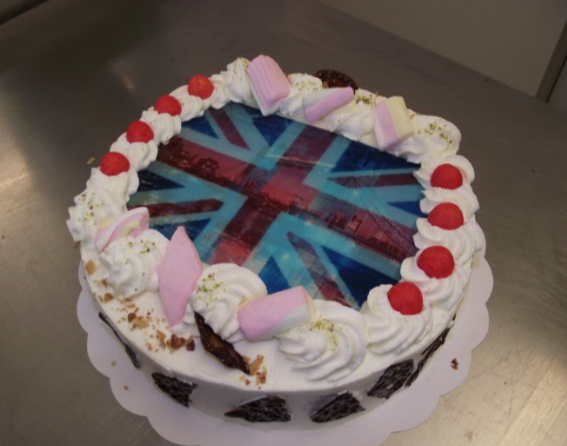 Candycake 10-12 parts avec photo drapeau Anglais