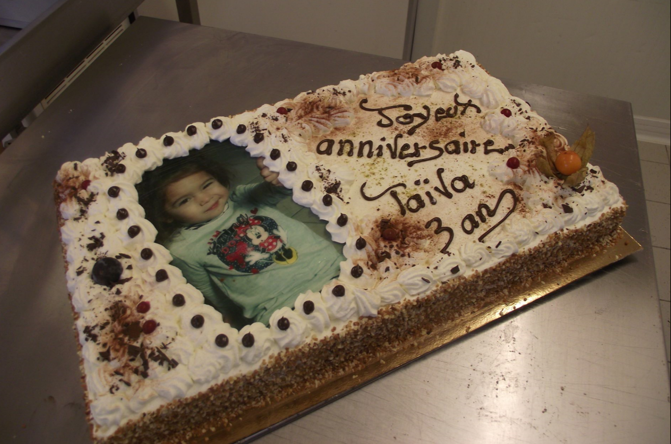 le royal poire-chocolat 20-24 parts avec photo famille
