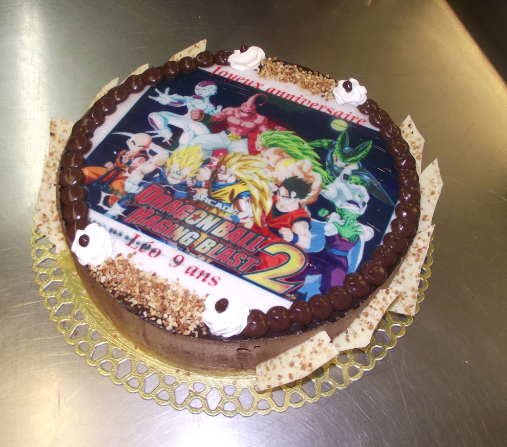 parfait choco noir 10-12 parts avec photo de Dragonball Z