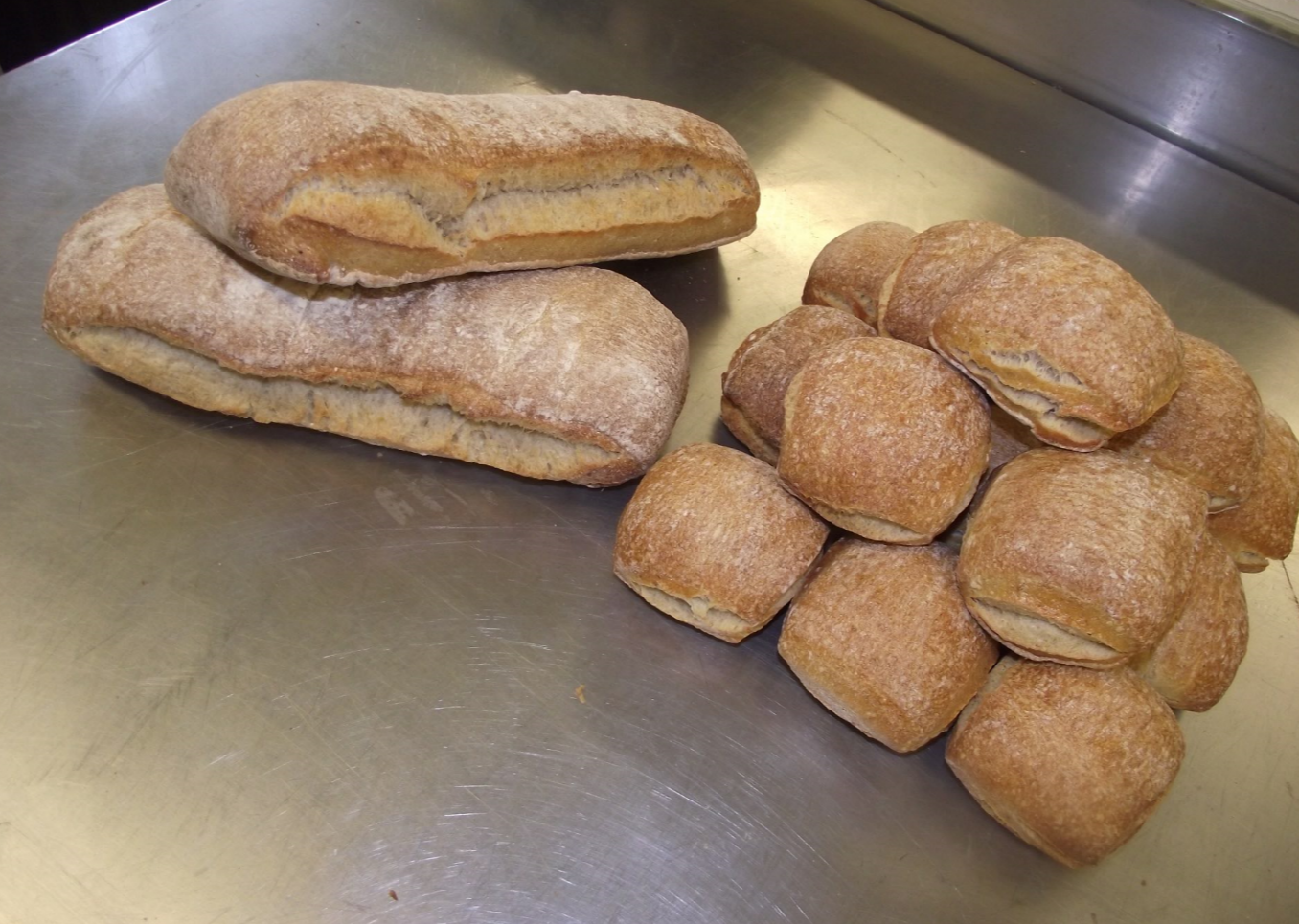 pavés et petits pains au levain