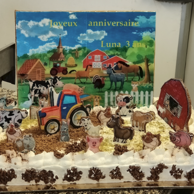 Pralidor 20 24 parts theme animaux de la ferme
