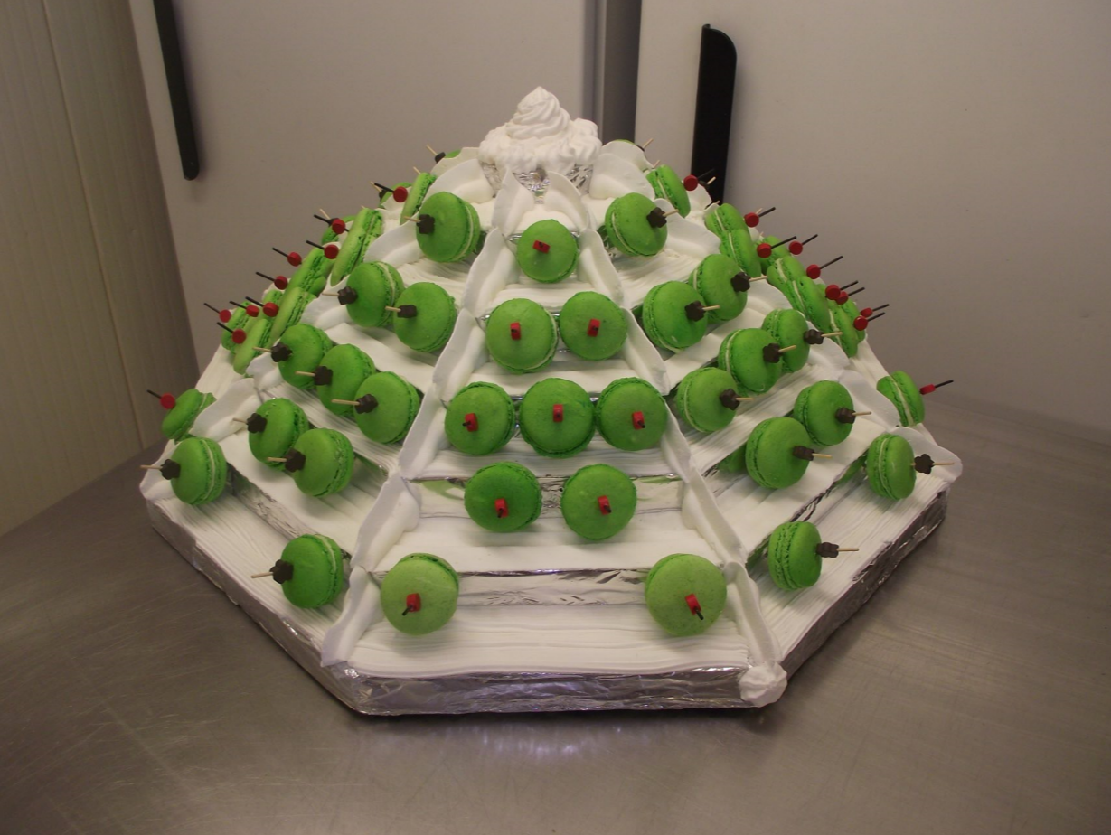 pyramide de macarons à la pistache