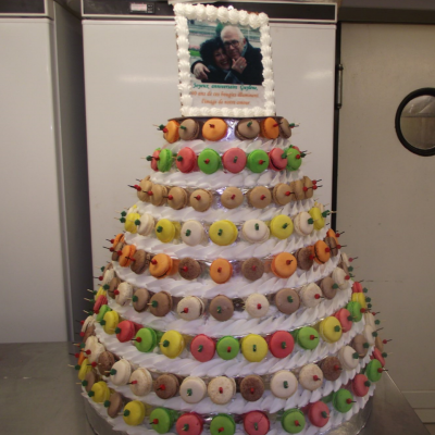 pyramide de macarons avec photo alimentaire