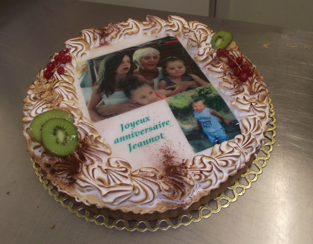 tarte au citron meringuée 10-12 parts avec photo famille